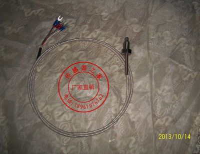 进口热电阻PT100，PT1000螺纹安装式WZP-291三/六线芯四氟屏蔽线