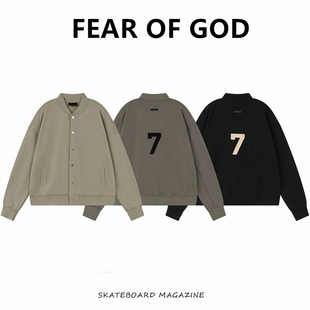 FOG主线立领开衫 GOD 夹克男女高街宽松背后数字7外套潮牌 FEAR