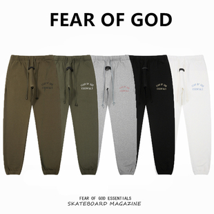 男高街束脚卫裤 FEAR FOG复线ESSENTIALS秋冬休闲加绒长裤 GOD
