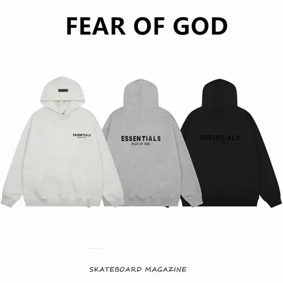 FEAR OF GOD FOG Double Line ESSENTIALS High Street Loose Hoodie American Couple Hoodie Trendy