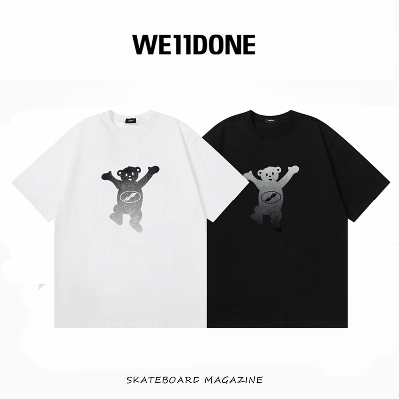 we11done脏脏小熊短袖运动T恤潮