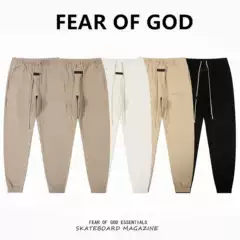 Fear of God Fog Essentials Small Letter Logo Loose Casual Jogger Fleece-Lined Pants for Men
