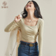方领长袖 莎瑞诗秋冬打底衫 女内搭2025新款 显瘦上衣保暖内衣秋衣