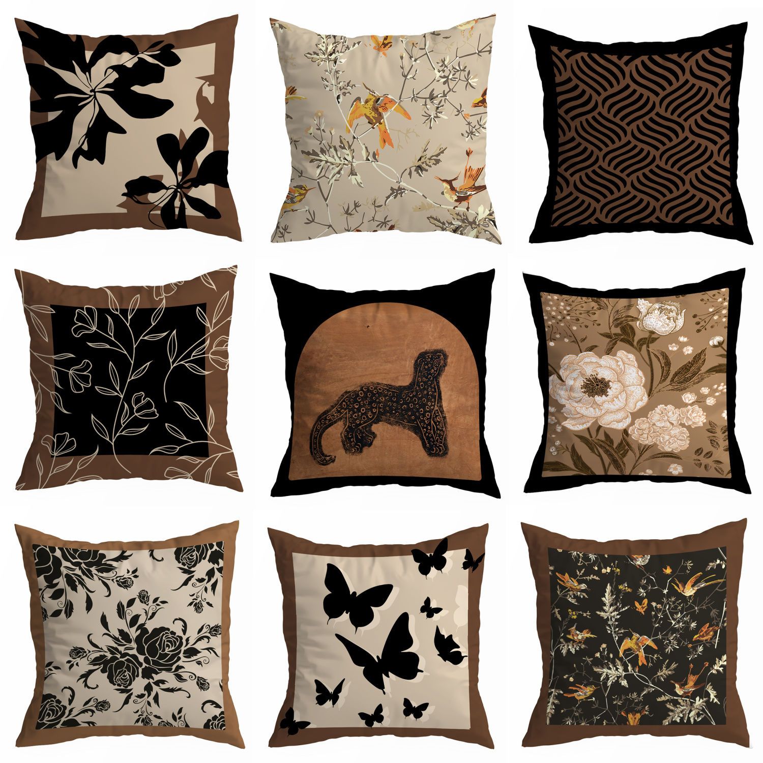 中式北欧古风复古美拉德轻奢抽象印花客厅沙发靠枕靠垫