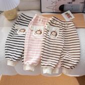 卡通百搭条纹束脚长裤 女童裤 男女儿童宝宝外穿新款 休闲春季 子卫裤