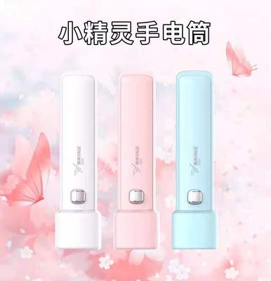 雅格LED小精灵锂电手电筒充电超亮迷你户外随身便携照明 YG-S014