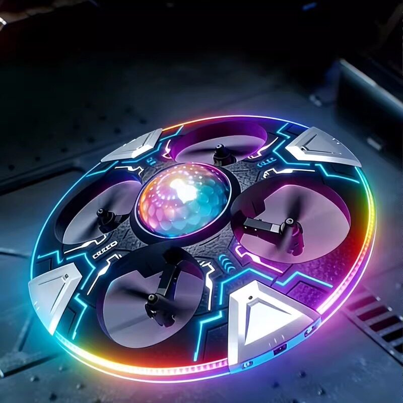 手势控制UFO遥控感应飞行器亲子陪伴智能悬浮四轴发光飞碟无人机