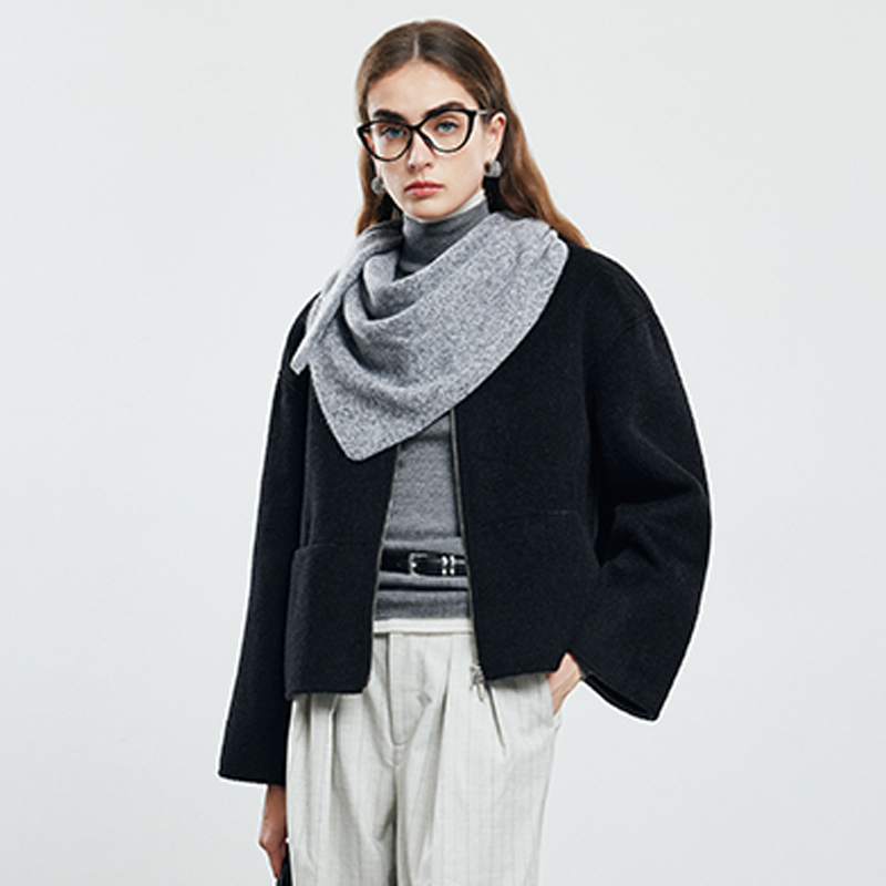 100%山羊绒加厚保暖针织围巾