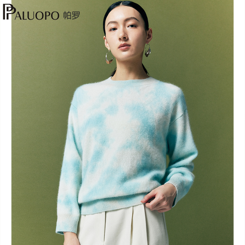 100%羊绒衫女圆领套头打底衫毛衣