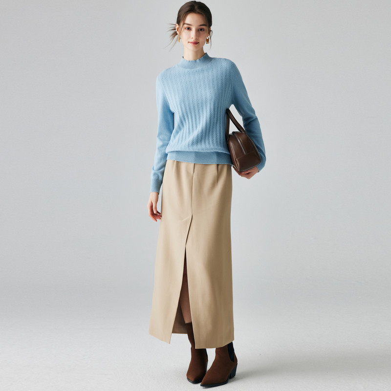 帕罗25秋冬新款半高领纯羊绒女士提花保暖针织内搭百搭打底衫毛衣,女装/女士精品,羊绒衫,淘宝优惠券,粉丝福利购,淘宝优惠卷