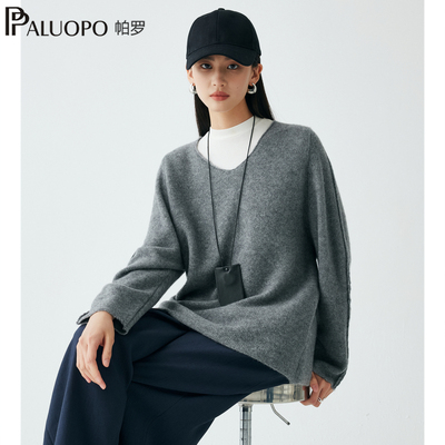 帕罗阔版100%山羊绒衫女士秋冬