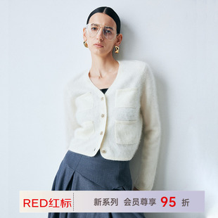 帕罗商场同款时尚设计软糯V领毛衣2AA1C2511Y