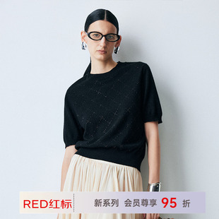 帕罗商场同款PALUOPO/帕罗亲肤打底五分袖毛针织衫2AA1T1235C