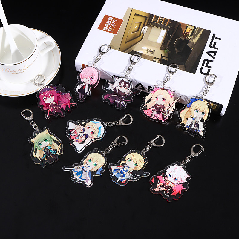 动漫Fate周边亚克力钥匙扣阿尔托莉雅艾蕾阿福学生挂件小礼物现货