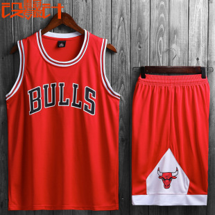 公牛队23号篮球队服1号比赛出场篮球衣团购训练队服可印字