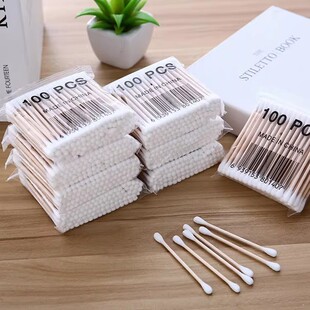 一次性清洁棉签双头棉棒家用大头棉花棒化妆卸妆美容院专用不掉毛