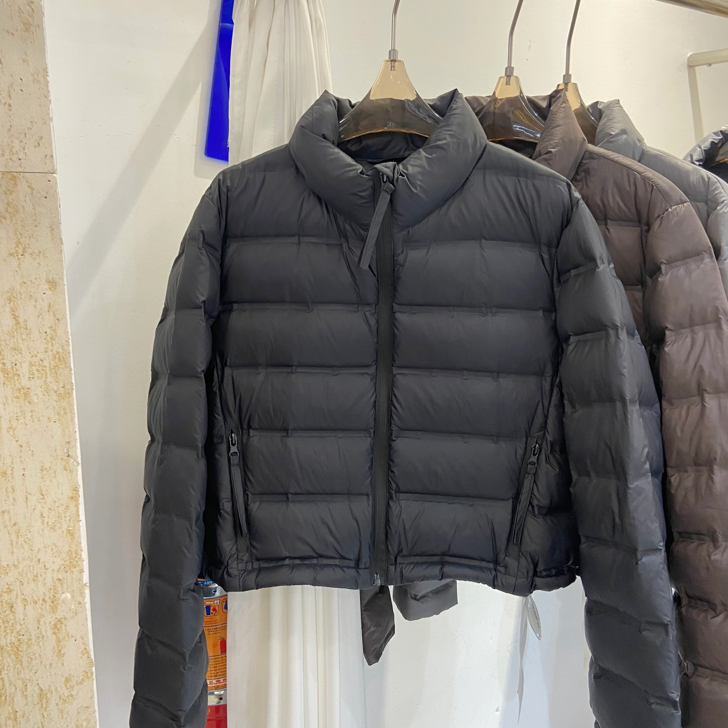 90绒立领短款排骨条羽绒服外套女