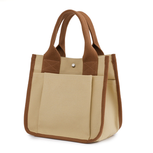 帆布便当包多口袋上班族小拎包学生饭盒包手提袋妈咪包女士带饭包