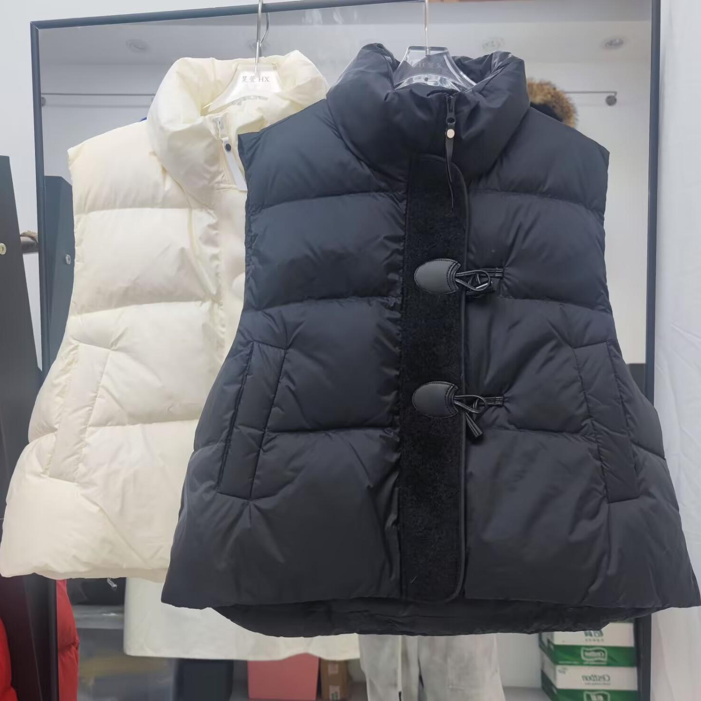 90白鸭绒羽绒马甲女宽松加厚外穿