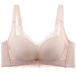 薄款 文胸小胸深V聚拢上托无痕收副乳调整型女性感蕾丝无钢圈内衣