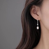 925纯银天然珍珠耳环女2024年新款 耳钉耳饰 小众高级夏季