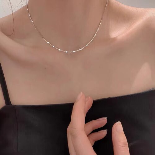 其他925银闪片女轻奢项链