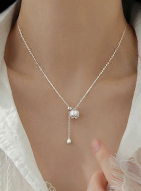 925纯银铃兰花项链小众轻奢女2025新锁骨链爆款高级颈链