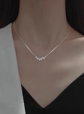 其他925银纯银十字链女新颖项链