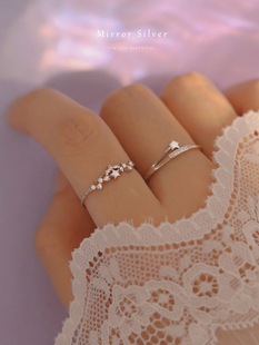 925纯银戒指女款指环ins风小众轻奢流星五角星闺蜜礼物配饰