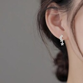 925纯银繁花耳钉小众设计女2025新款 耳饰高级感耳环 爆款