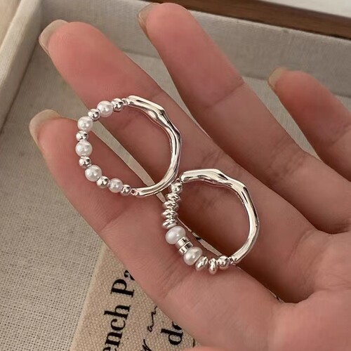 其他女925银珍珠轻奢戒指