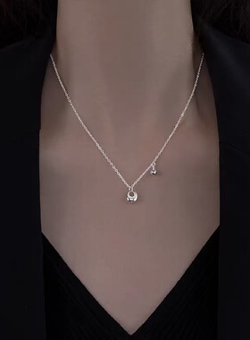 S925银称心如意银坨子项链女款2025新款爆款轻奢小众高级感锁骨链