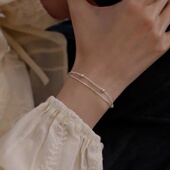 925纯银星星点点双层手链女2025新款 饰品 高级感气质小众手串时尚