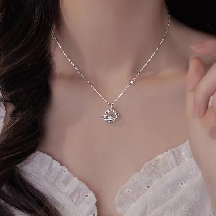 其他925银纯银十字链女高级感