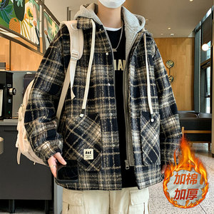 青少年棉衣外套男孩13初中学生14帅气加厚棉服15岁胖大童冬装棉袄