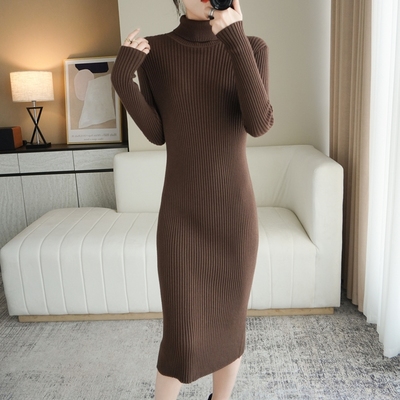 通勤修身型其他中长款高领套