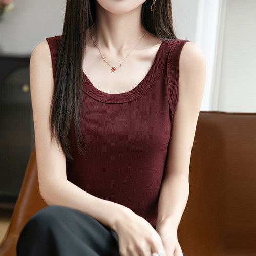 吊带背心女2025年新款夏薄款外穿内搭弹力针织显瘦百搭无袖打底衫