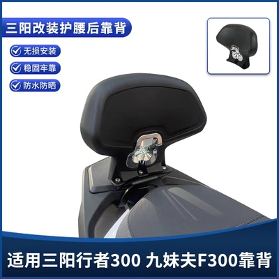适用三阳Joyride行者300专用后靠背九妹夫F300靠背腰靠垫改装配件