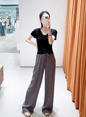 商场同款MO家正品2025秋冬季新品德绒裤糯米裤休闲女MBE2PAT028