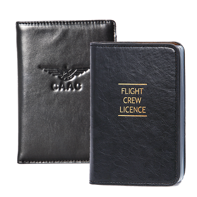China Civil Aviation CAAC Unit Special License Collet Layer Genuine Leather Pilot Passport Protective Case Document Leather Case