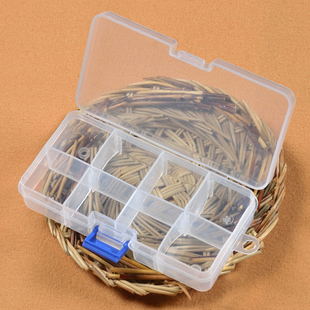 塑料小盒子收纳盒透明长方形小号带盖PP盒零配件菲力格机针压脚盒