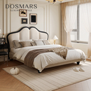 大司马 奶油风床主卧双人大床1.5米现代简约蝴蝶科技布艺床 法式