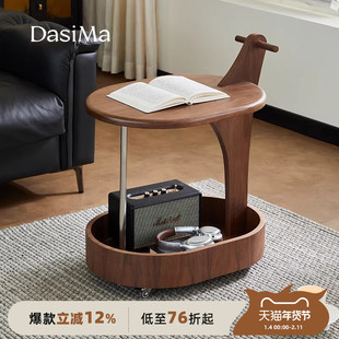 大司马法式复中古小推车可移动客厅沙发边几小推车实木置物架茶几
