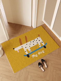 小狗丝圈入口地板垫入口门垫Pvc高档门擦土可切割地毯防滑脚垫