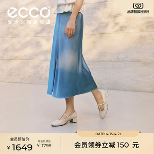 气质粗跟T字带法式 ECCO爱步女鞋 春季 新款 丽芙250613 玛丽珍单鞋