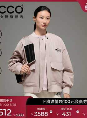 ECCO×白山联名系列 户外防泼水棒球棉服外套女款 EW253J008F