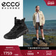 ECCO爱步运动鞋 驱动820223 运动休闲女鞋 女 黑色户外防水高帮鞋