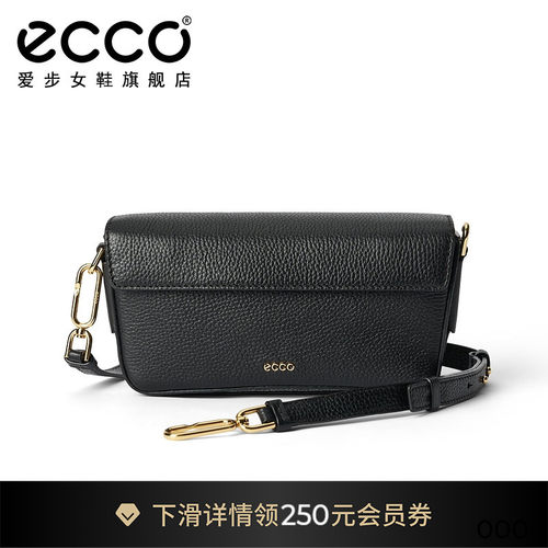 Ecco爱步时尚真皮斜挎包中号方包