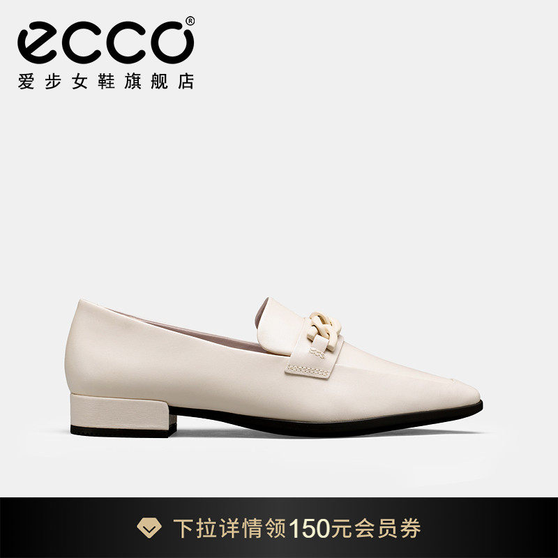 Ecco/爱步尖头皮鞋乐福鞋一脚蹬