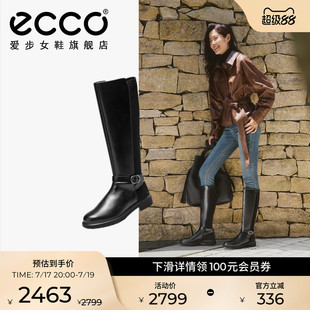 ECCO爱步靴子女 秋冬新款增高长筒靴骑士靴 都市阿姆222073
